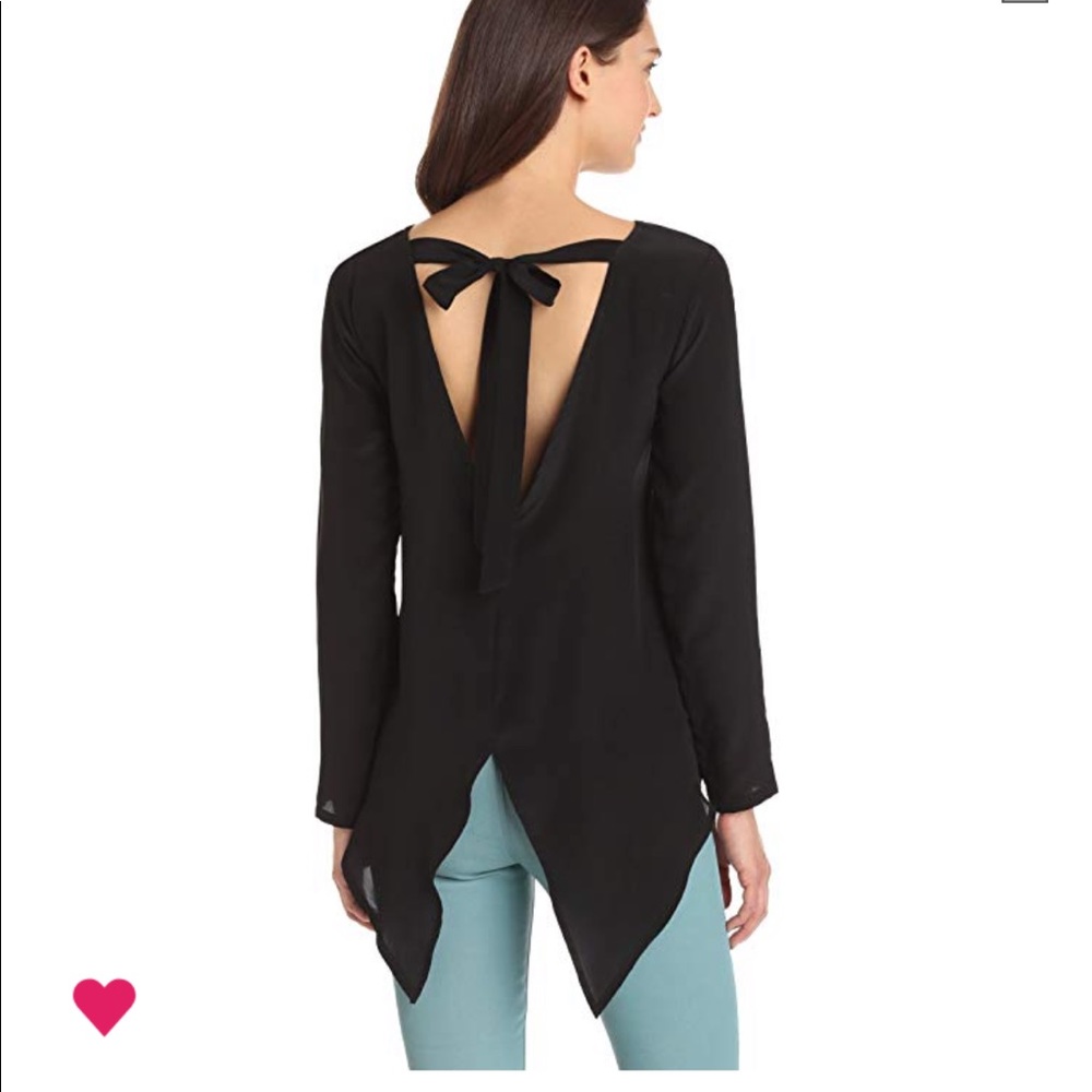 LNA Silk Peek-a-bow Back Top